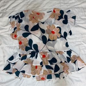 SHEIN Flower Print Top